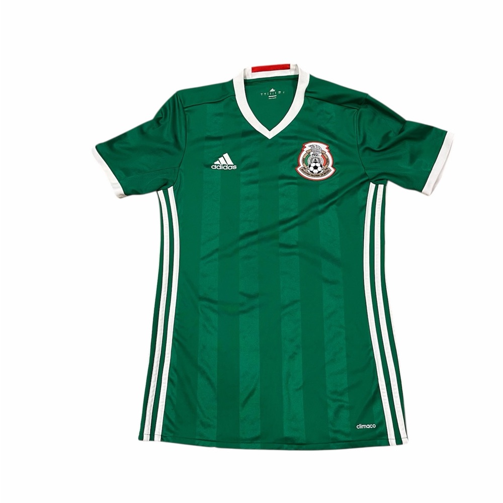 Mexico Team 2016/2017 Home Green Football Shirt Soccer Jersey Adidas Men's Small